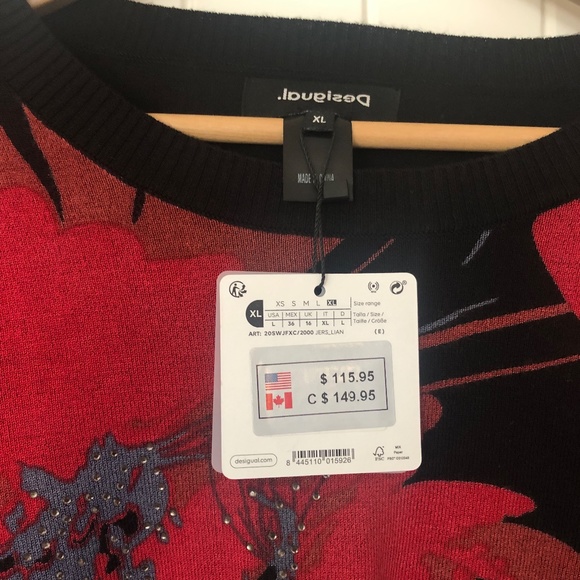 Desigual NWT Sweater, XL - Picture 2 of 4